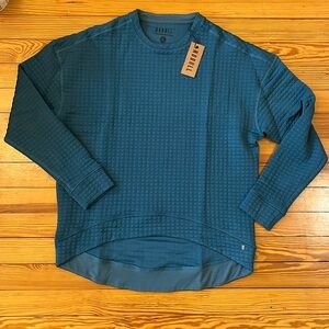 No Bull Women’s Small Teal Waffle Sweatshirt NWT